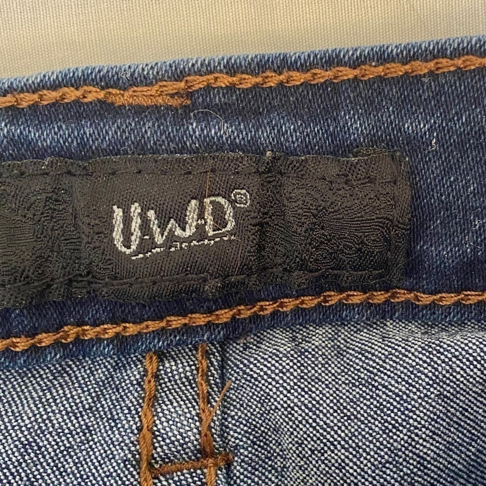 UWD Skinny Jeans Distressed Ripped Destroyed Low Rise Stretch - Picture 4 of 5